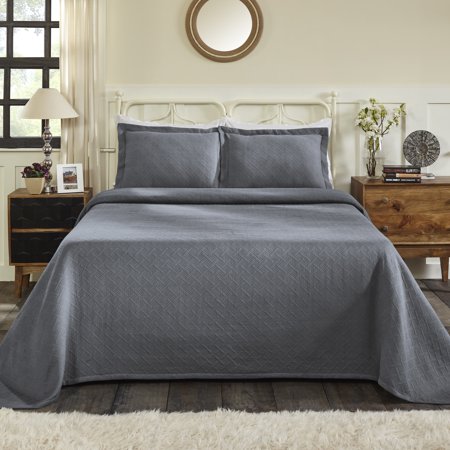 Superior All-Season Basket Weave Pattern 100% Cotton Oversized Soft and Cozy Bedspread