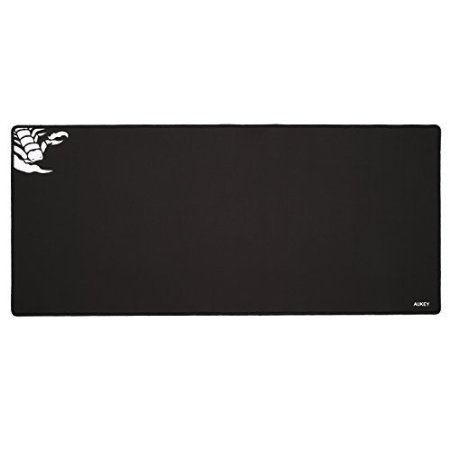 Aukey Soft Smooth Gaming Mouse Pad Mouse Mat High-quality Textured Surface Water Resistent Non-slippery Rubber Base Large Size 354 x157 x 015 in KM-P3 Black