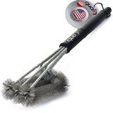 Qually United - a Must Have 18 BBQ Grill Brush 3 in 1 Durable and Effective Barbecue Grill Brush Bristles are Made of Stainless Steel Woven Wire Handy and Portable - a Perfect Gift for All Barbecue Lovers