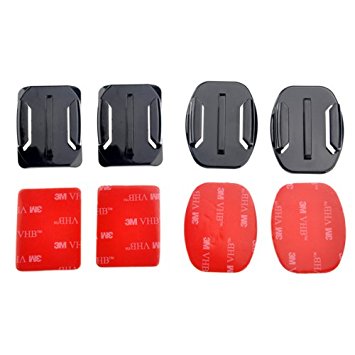 Espet 2x Flat & 2x Curved Mounts with 3M adhesive pads, for GoPro Hero3/2/1