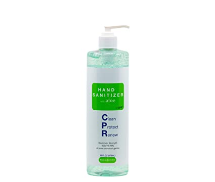 Hand Sanitizer Gel with Infused Aloe Vera Gel - 16oz - USA Made | 70% Ethyl Alcohol by Volume | Protect Against Germs