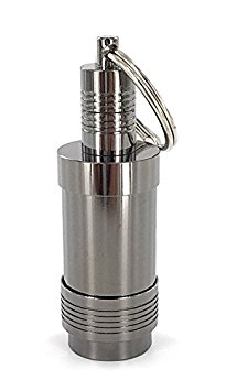 Pioneer Plus - Stainless Steel Oil Vial Keychain - Push-Button Dropper - Consecrated Oil - Essential Oils (Antique Bronze)
