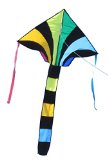 Kite Kites - All Weather Rainbow Delta Kite - Colorful and Amazing to Watch with 3 Tails - Easy Flying for Adults or Kids - Large 49 Span Entertaining to Fly At Beach or Park Order Now - 100 Money Back Guarantee