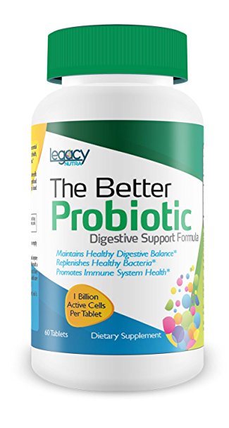 THE BETTER PROBIOTIC Daily Use Supplement for Men & Women to Support Digestive System, Colon Health - Best Probiotics for Stomach Pain, Constipation Relief, Bloating, IBS   Antioxidant Immune Booster