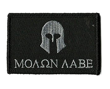 Molon Labe Tactical Patch - Black by Gadsden and Culpeper