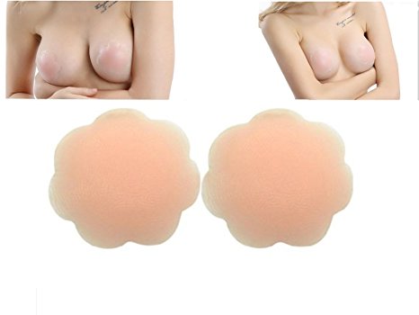 CAETLE® Beauty Reusable Adhesive Silicone Nipple Covers Stickers Bra Pad nippleless Women Body