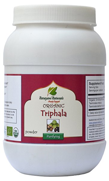 Narayani Naturals Organic Triphala Powder (400 Gms) - 100% certified organic