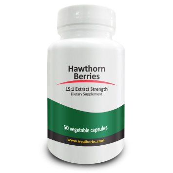 Hawthorn Berry Extract- Superior Support for Heart Nutrition Improves Energy Levels and Reduces Anxiety - 151 Extract Strength Equal to 10500 Mg of Hawthorn Berry - 700mg X 50 Vegan Capsules