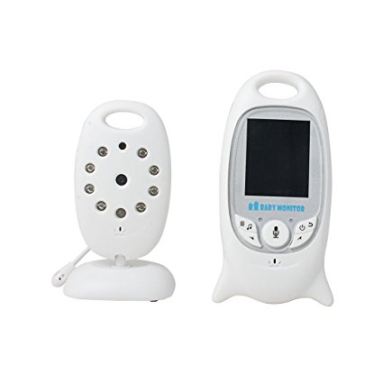 uxcell Baby Monitor with Camera 2 inch LCD Display with Night Vision Wireless Temperature Monitoring 2 Way Talk for Infant Protection White