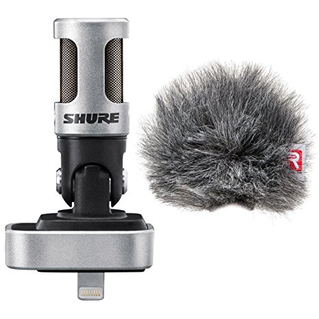 Shure MV88 iOS Digital Stereo Condenser Microphone w/ Rycote Windjammer Windscreen - Bundle