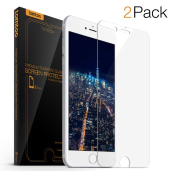 iPhone 6S Plus Screen Protector, Tomtoc Premium Tempered Glass Screen Protector Film for iPhone 6s Plus/ 6 Plus, 3D Touch Compatible (2-Pack)