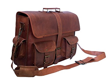 Gbag (T) PROMOTIONAL SALE Leather 16" Laptop Messenger Shoulder Bag For Men and women
