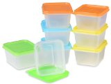 EasyLunchboxes Mini Dippers Small Dip Condiment or Sauce Containers Leak-Resistant Set of 8