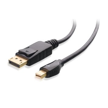 Cable Matters Gold Plated Mini DisplayPort Thunderbolt Port Compatible to DisplayPort Cable in Black 10 Feet