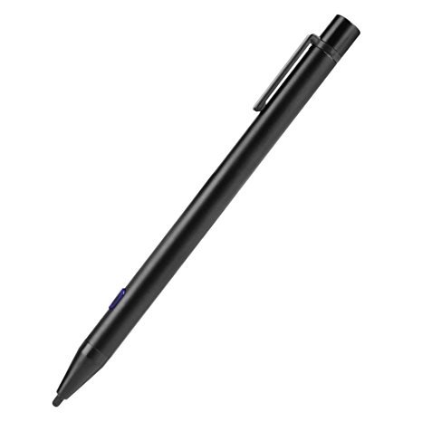 Micter Active Stylus Pen, 0.09 Inch Rechargeable Accurate Point Stylus Pens for iPad iPhone Android Windows Tablets and Other Universal Touch Screens Devices (Black)