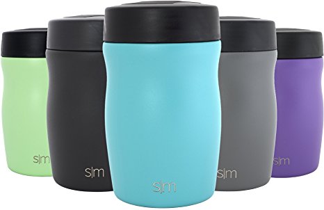 Simple Modern 12oz Rover Food Jar for Kids - Vacuum Instulated 18/8 Stainless Steel Food Storage Lunch Box Container - Hydro Thermos Flask - Caribbean Blue