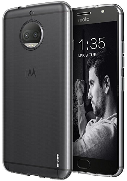 Moto G5S Plus Case, As-Guard Ultra [Slim Thin] Flexible TPU Gel Rubber Soft Skin Silicone Protective Case Cover For Motorola Moto G5S Plus (Clear)
