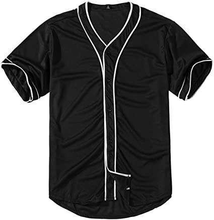 Dolpind Mens Baseball Jersey Button Down Jersey Hipster Hip Hop T Shirts