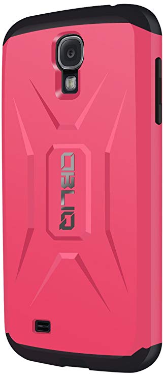 ObliqGS4-XTMPPK Xtreme Pro Premium Slim Fit Dual Layer Hard Protective Case for Samsung Galaxy 4 - Retail Packaging - Pink
