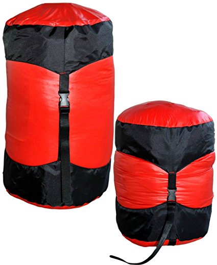 Compression Sack 10L - SmartSQUEEZE Technolgoy - Water-Resistant Nylon - 3 Vertical Compressing Straps - Great for Camping Hiking Trekking Backpacking Hunting Fishing & Outdoor Adventures