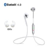 Play X Store Free Shipping Sports Music Stereo Wireless Bluetooth V40 Headset Headphone Earphone with Micphone White