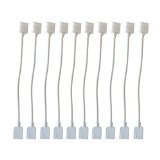 AspenTek 10 Pcs 10mm Wide LED Strip Light Connector Adapter 4 Conductor Ideal for Connecting 3528 or 5050 RGB LED Strip Light or Led Controller with 4pin Connector No Need Welding 10pcs a Lot