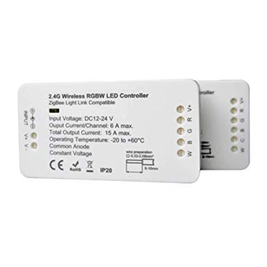 Smart Home RGB RGBW Zigbee Strip Controller Compatible with Amazon Alexa,Hue,Lightify Voice Control LED Strip Light Zigbee Light Link APP Control Dimmer RGBW Strip Light