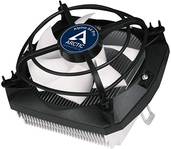 ARCTIC Alpine 64 Pro - 92mm Low Noise CPU Cooler for AMD AM4 Sockets with Vibration Absorption Fan Holder, PWM Fan, Ultra Quiet, Quick & Easy Installation