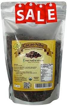 Pure Natural Miracles Raw Organic Cacao Nibs from the Best Cocoa Beans 100 USDA Certified