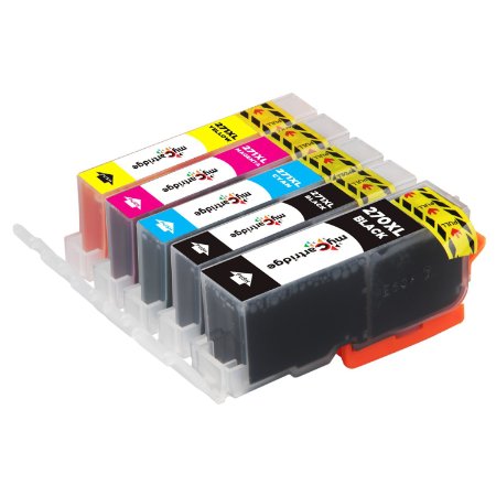 myCartridge 5 Pack Compatible Ink Cartridge Replacement for Canon PGI-270XL CLI-271XL PGI 270 XL CLI 271 XL (1 PGBK, 1 Black, 1 Cyan, 1 Magenta, 1 Yellow)