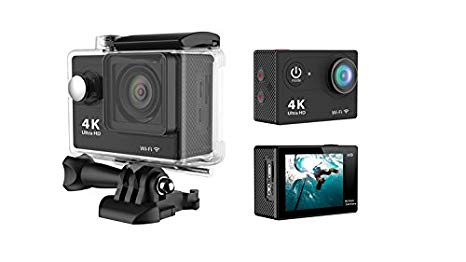 Ultra HD 4K 30fps, Wi-Fi Sport Professional Video Action Camera, 30m Waterpoof housing,2.0 inch LCD Screen, 170 Wide-Angle, Gopro Style UI,HDMI TV Out, Burst Photos.(Black)