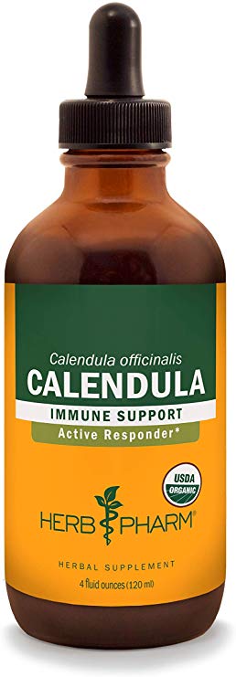 Herb Pharm Certified Organic Calendula Liquid Extract for Immune Support - 4 Ounce