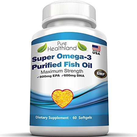 Pure Healthland Super Omega 3 Fish Oil Supplement Pills