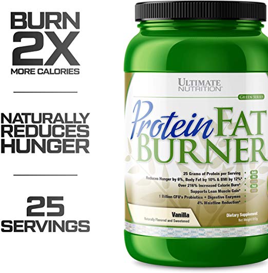 Ultimate Nutrition Protein Fat Burner Whey Protein Powder for Weight Loss - Keto Friendly with Natural Hunger Reducing Ingredients, 25 Servings, Vanilla