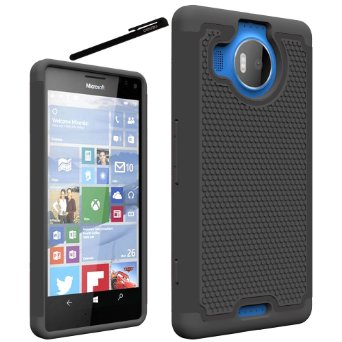 Lumia 950 XL Case Microsoft Lumia 950 XL Case Cover Accessories - Shock-Absorption Dual Layer Defender Protective Case Cover For Microsoft Lumia 950 XL Not for Lumia 950 - Black