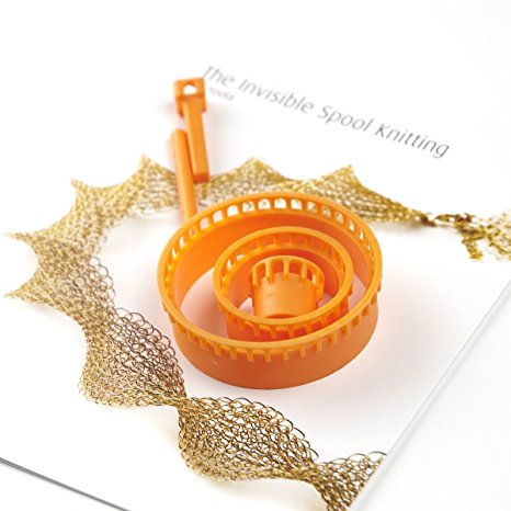 Premium Crochet Looms Set - 4pc Ergonomic Jewelry Looms - Unique Invisible Spool Knitting Looms - Best Wire Crochet Beading Looms - Wire Mesh Looms - Jewelry Making Wire Knitter - Super Gift for Crochet Lovers - Includes Downloadable Video