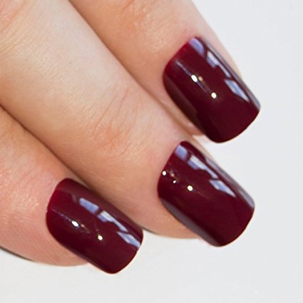 Bling Art False Nails French Manicure Cherry Blossom 24 Full Cover Medium Tips UK