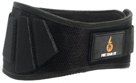 Fire Team Fit Weightlifting Belt, Crossfit, Olympic Lifting, for Men and Women, 6 Inch, Back Support for Lifting