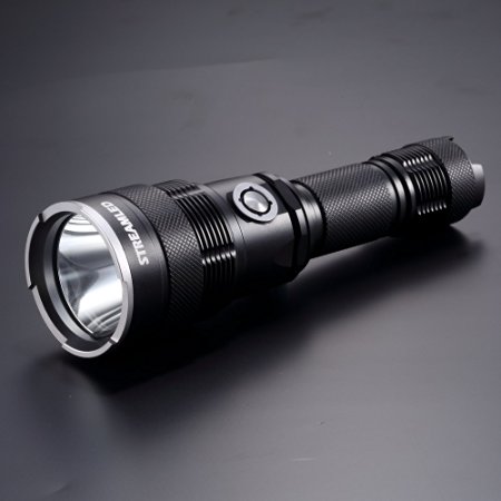 STREAMLED Multi-function Super Bright Rechargeable Power Bank Flashlight Bike Light Memory Function CREE XM-L2 LED 950 Lumen for Fishing Camping Hiking Tent Lamp IPX-6 Waterproof Level with Charger 18650 Battery USB Converter
