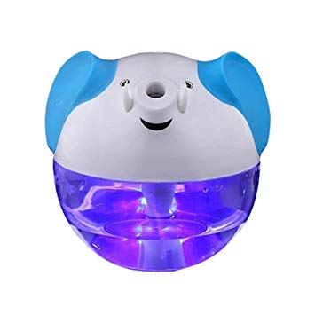 Happy-top 230Ml Lucky Elephant Shape Portable Mini Humidifier Night Lamp USB powered Air Humidifier (White)