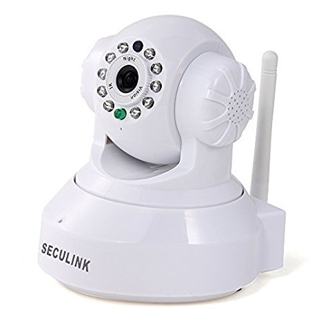 Seculink 720P P2P WiFi Network IP Camera IR-Cut Night Version ONVIF H.264 Motion Detection, Support QR Code Scanning, Two-Way Audio, Smartphone Remote View & Record, Pan/Tilt Control