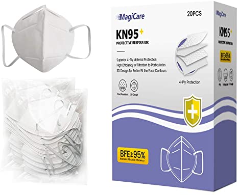 Magicare 4-Ply Material Protection High Efficiency of Filtration, 3D Design for Better Fit the Face Contours