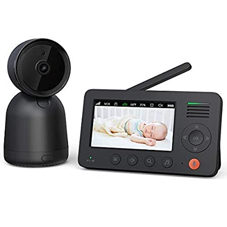 Baby Monitor, X-Sense Video Baby Monitor with 4.3” Large LCD Display, up to 1,000 Ft Range, Pan & Tilt, Infrared Night Vision, Unique Humidity & Temperature Alert, 10 Lullabies, 2-Way Audio …