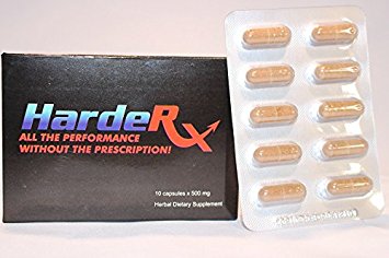 HardeRX, Natural Male Enhancement, Testosterone Booster (4 Pill Trial Size)
