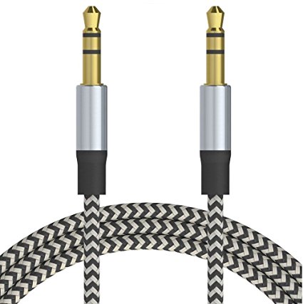 Empation 3.5mm Nylon Braided Male To Male Premium Audio Cable (3.3ft) AUX Cable for Smartphones, Headphones, iPods, iPhones, iPads, Car Stereos / Home and More