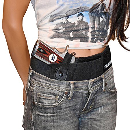 Concealed Carry Belly Band Holster by Thunderbolt | Most Comfortable IWB Waistband Gun Holster for Men and Women