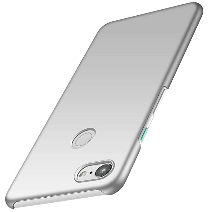 Google Pixel 3 XL Case, Arkour Minimalist Ultra Thin Slim Fit Cover with Smooth Matte Surface Hard Cases for Google Pixel 3 XL (Silver)