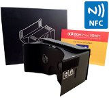 EightOnes VR Kit - The Complete Google Cardboard Kit with 1-Year Guarantee NFC Exclusive Content and Head-strap - Inspired by Google Cardboard and Oculus Rift to Turn Smartphones into 3D Virtual Reality Headsets Jet Black