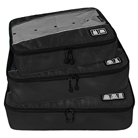 BAGSMART 3-Piece Packing Cubes Set Luggage Travel Bag Packing Organizers