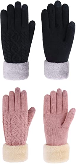 ThunderCloud Women's Winter Knit Touchscreen Gloves